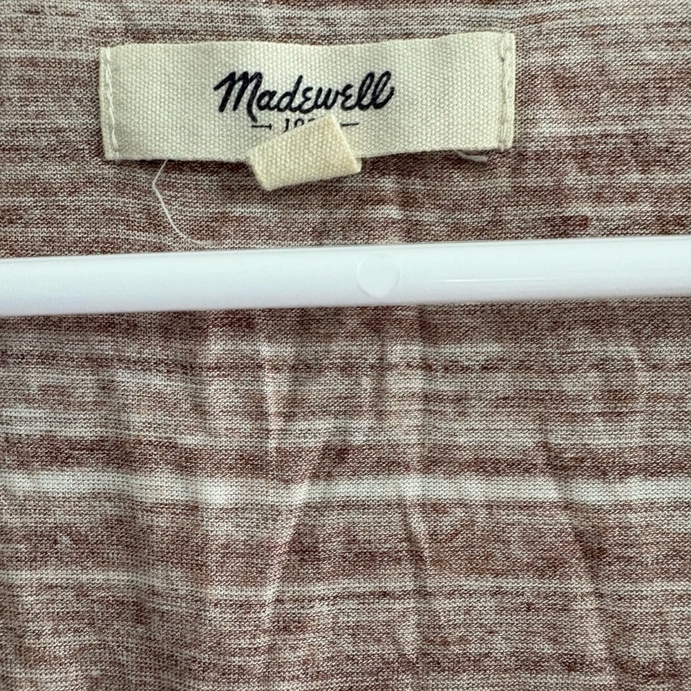 Madewell Brown Striped Sleeveless Blouse - Picture 2 of 3